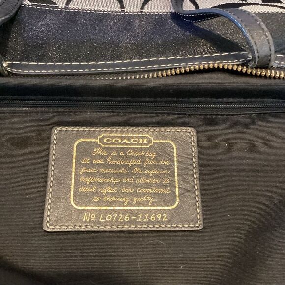 Coach Signature Jacquard Stripe Zip Top Tote Bag - Picture 13 of 14